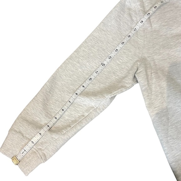 Euc French Connection women’s Love graphic crew neck, heather grey, size Large. - Picture 9 of 11